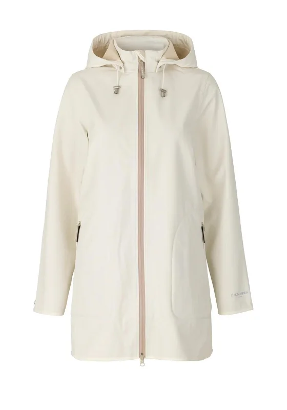 Ilse Jacobsen Rain 135 Long Raincoat, White Sugar