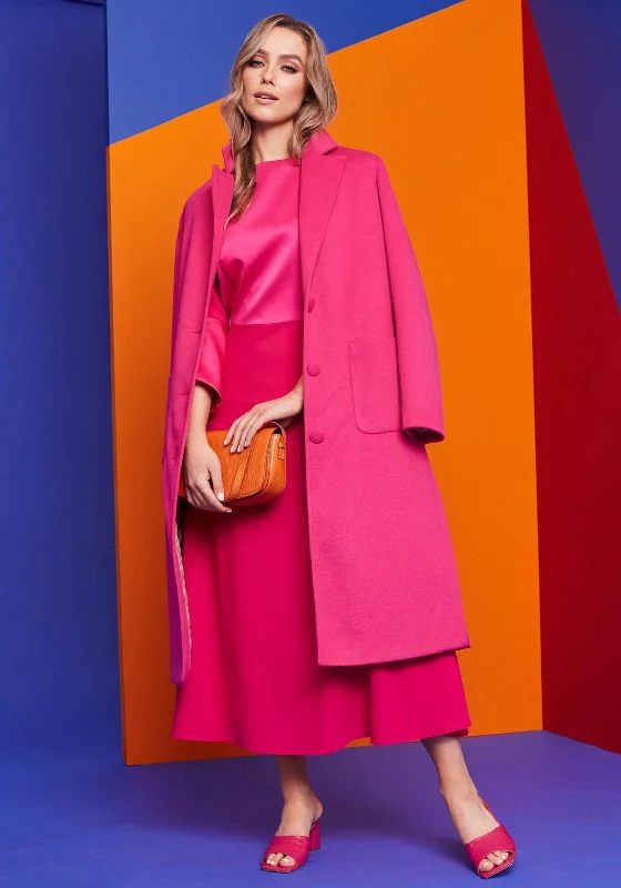 Kate Cooper Long Buttoned Coat, Pink