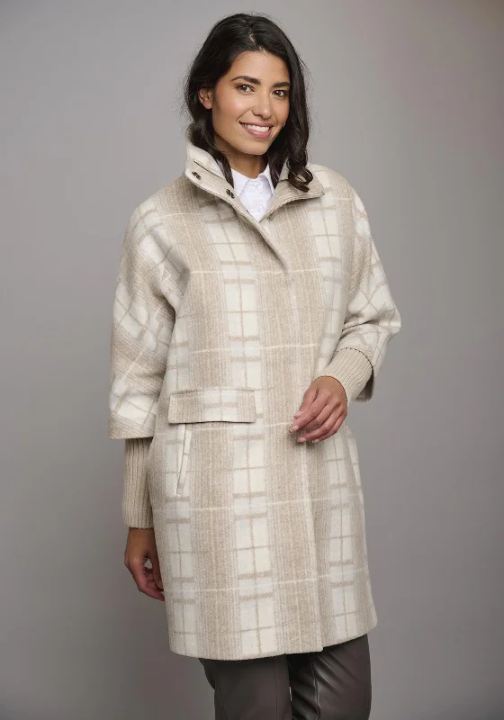 Rino & Pelle Janita Checked Coat, Taupe