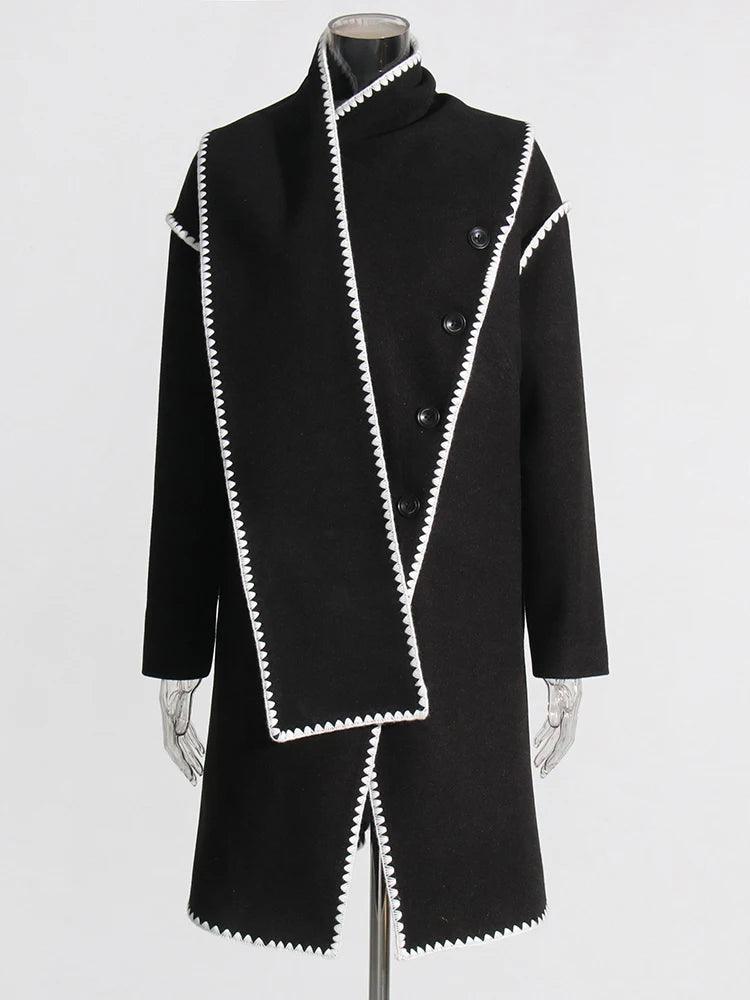 Scarf Collar Coat