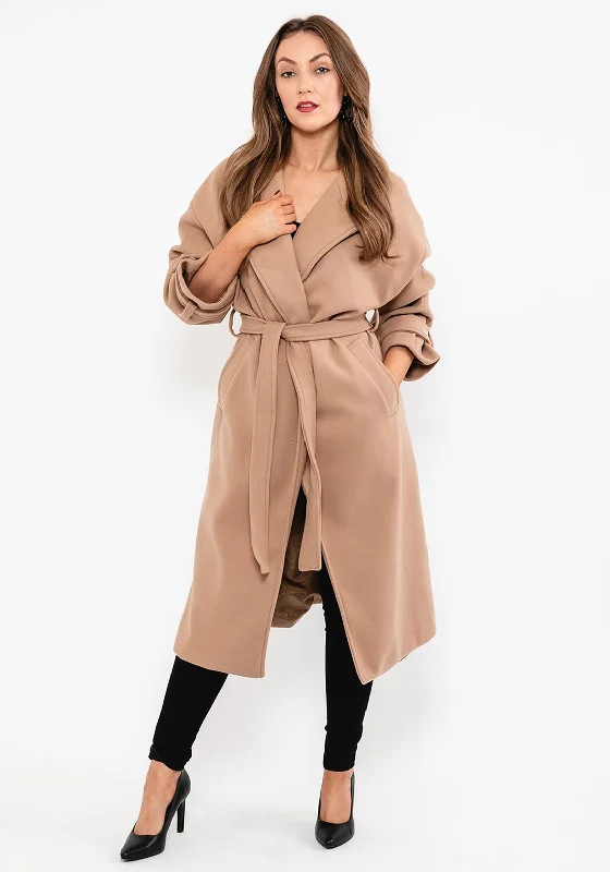 Seventy1 Long Belted Coat, Camel