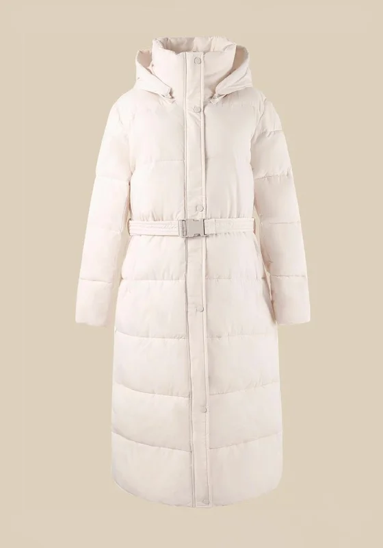 Seventy1 Long Puffer Coat, Cream