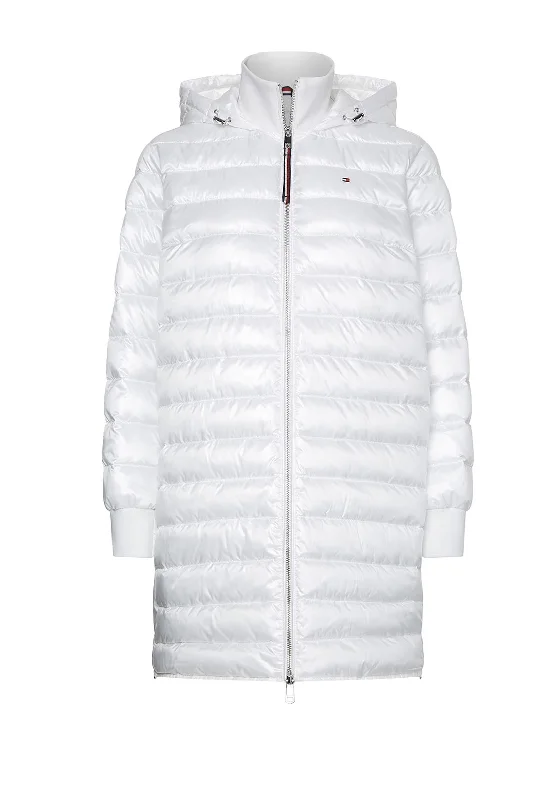 Tommy Hilfiger Womens Side Zip Coat, Optic White