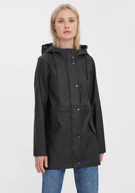 Vero Moda Lou Coated Short Jacket, Black