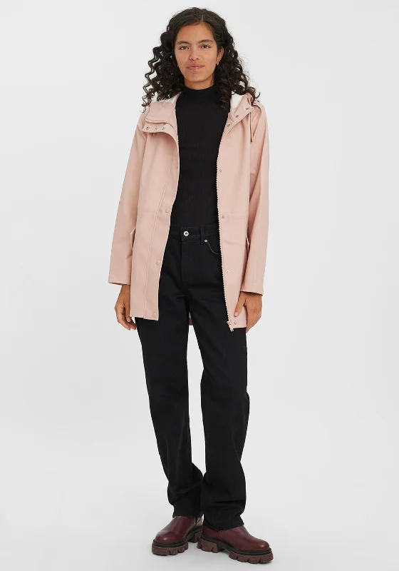 Vero Moda Malou Coated Jacket, Mahogany Rose