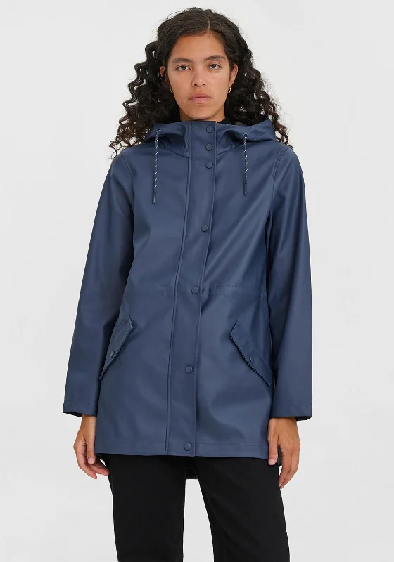 Vero Moda Malou Coated Jacket, Ombrey Blue