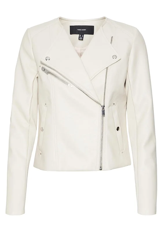 Vero Moda Riley Rio Short Coated Jacket, Oatmeal