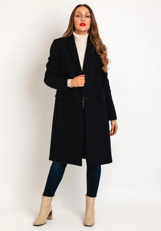 Tommy Hilfiger Classic Wool Blend Coat, Navy